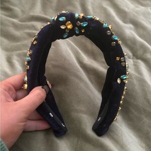 Lele Sadoughi Midnight Blue Gemstone Headband